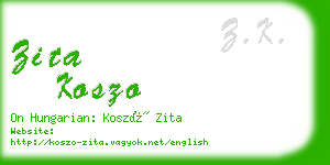 zita koszo business card